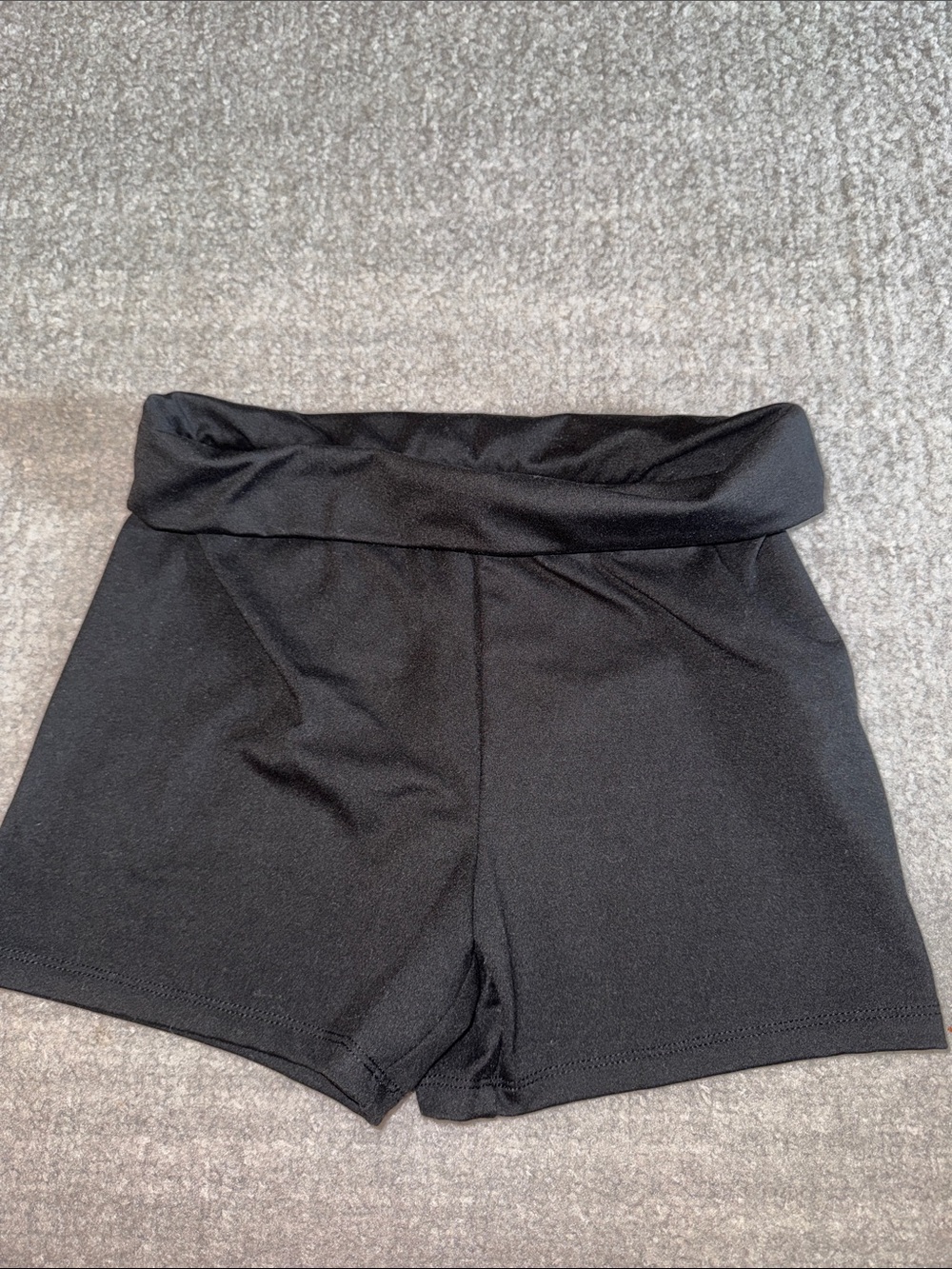 art class Black Fold-Over Waist Girls' Athletic Shorts